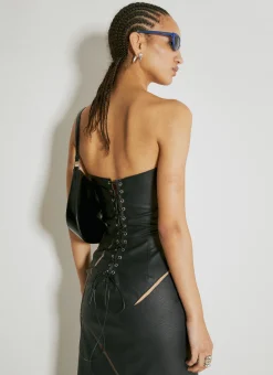 Broken Faux Leather Dress