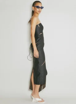 Broken Faux Leather Dress