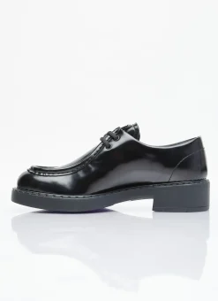 Brushed Leather Lace-Up Shoes
