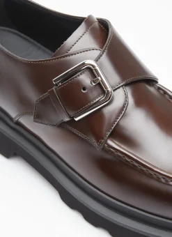 Brushed Leather Monkstrap Shoes