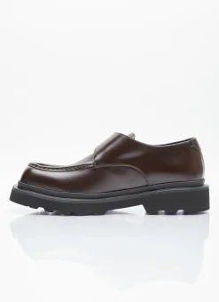 Brushed Leather Monkstrap Shoes