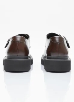 Brushed Leather Monkstrap Shoes