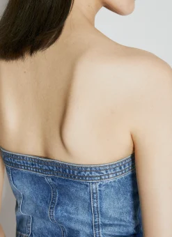 Buckle Denim Bustier