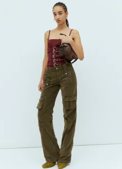Buckle-Strap Corset Top