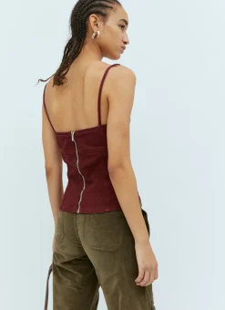 Buckle-Strap Corset Top