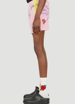 Butterflies Embroidered Shorts