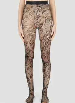 Butterfly Motif Tights