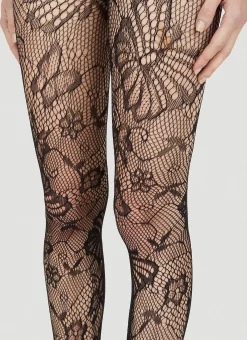Butterfly Motif Tights
