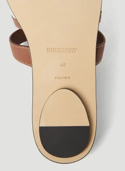 Canvas And Leather Slides