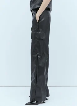 Cargo Vegan Leather Pants
