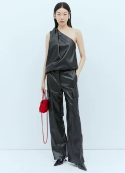 Cargo Vegan Leather Pants
