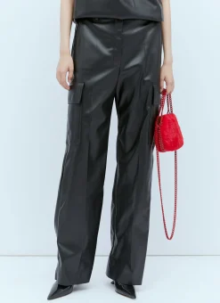 Cargo Vegan Leather Pants