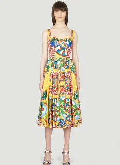 Carretto Print Bustier Dress