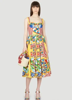 Carretto Print Bustier Dress
