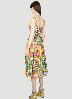 Carretto Print Bustier Dress