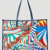 Carretto Print Canvas Tote Bag