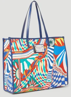 Carretto Print Canvas Tote Bag