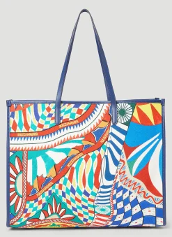 Carretto Print Canvas Tote Bag