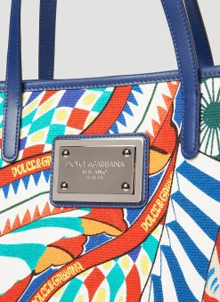 Carretto Print Canvas Tote Bag