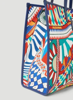Carretto Print Canvas Tote Bag