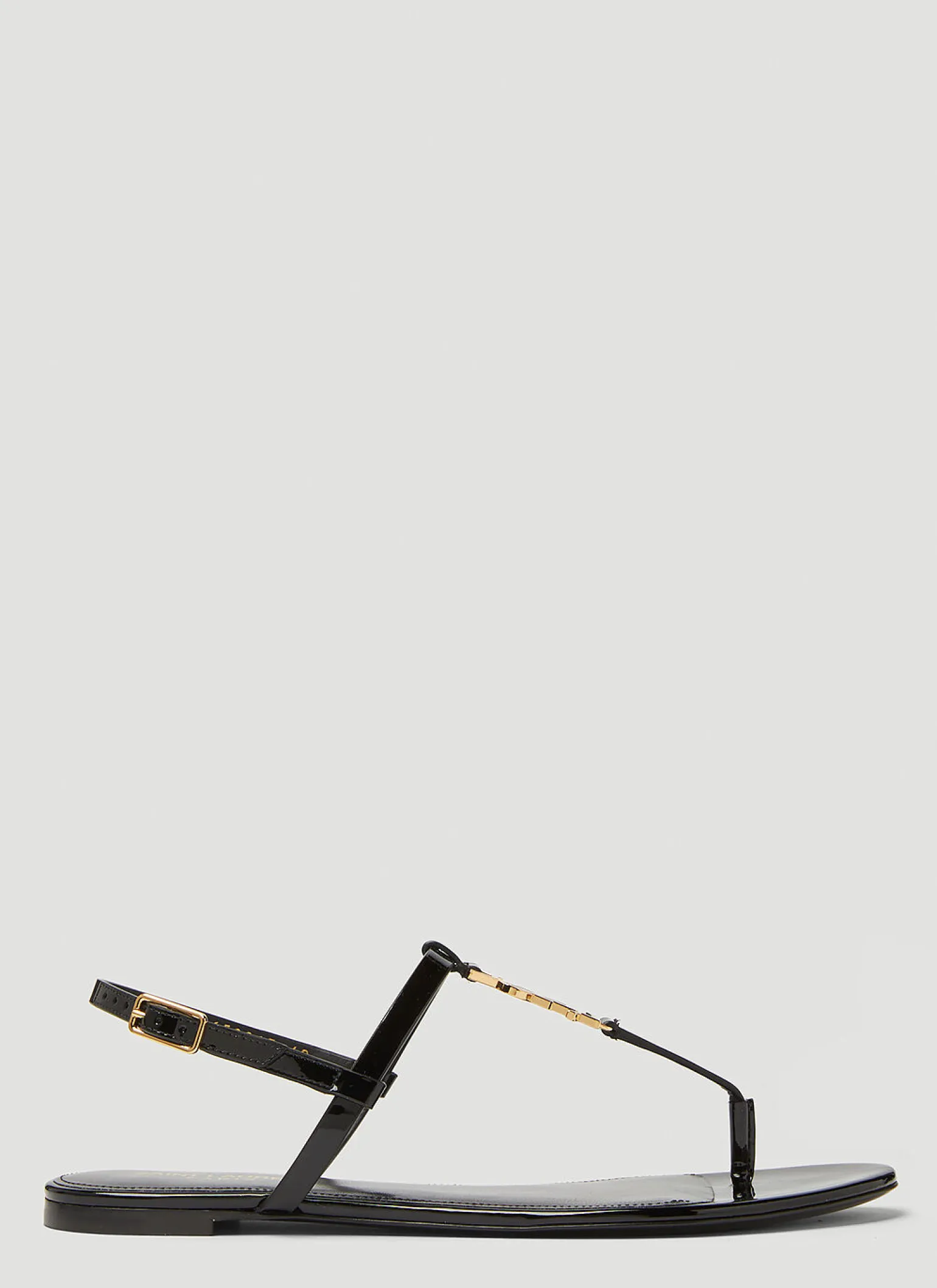 Cassandra Monogram Plaque Sandals