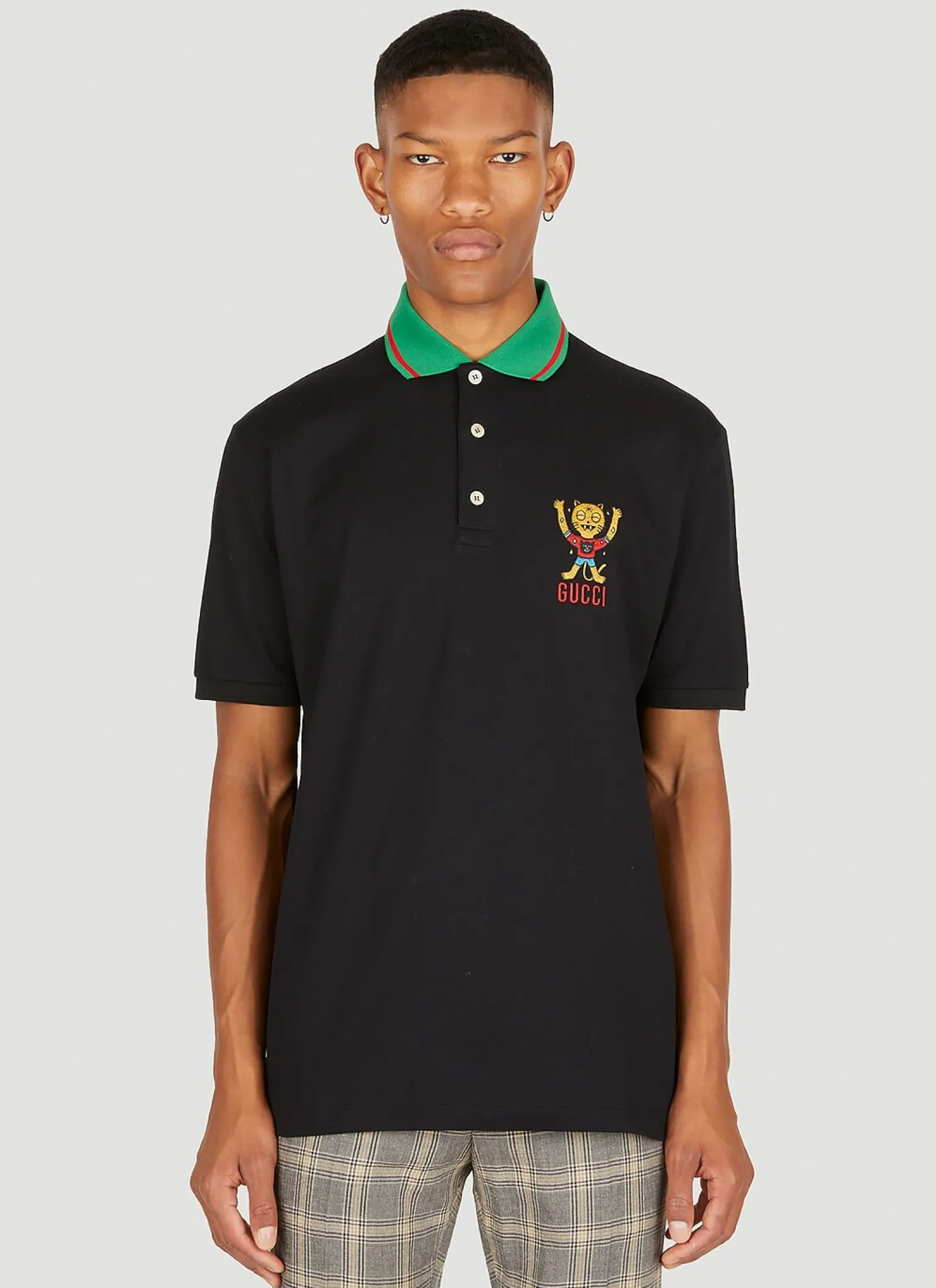 Cat Patch Polo Shirt