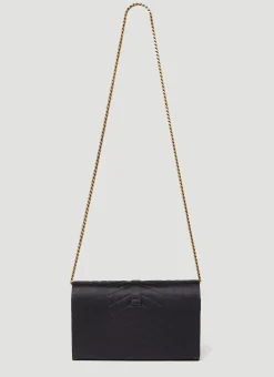 Chain Quilted Logo Wallet