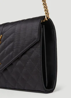 Chain Quilted Logo Wallet