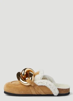 Chain Shearling Loafers
