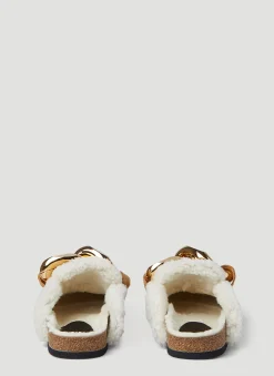 Chain Shearling Loafers