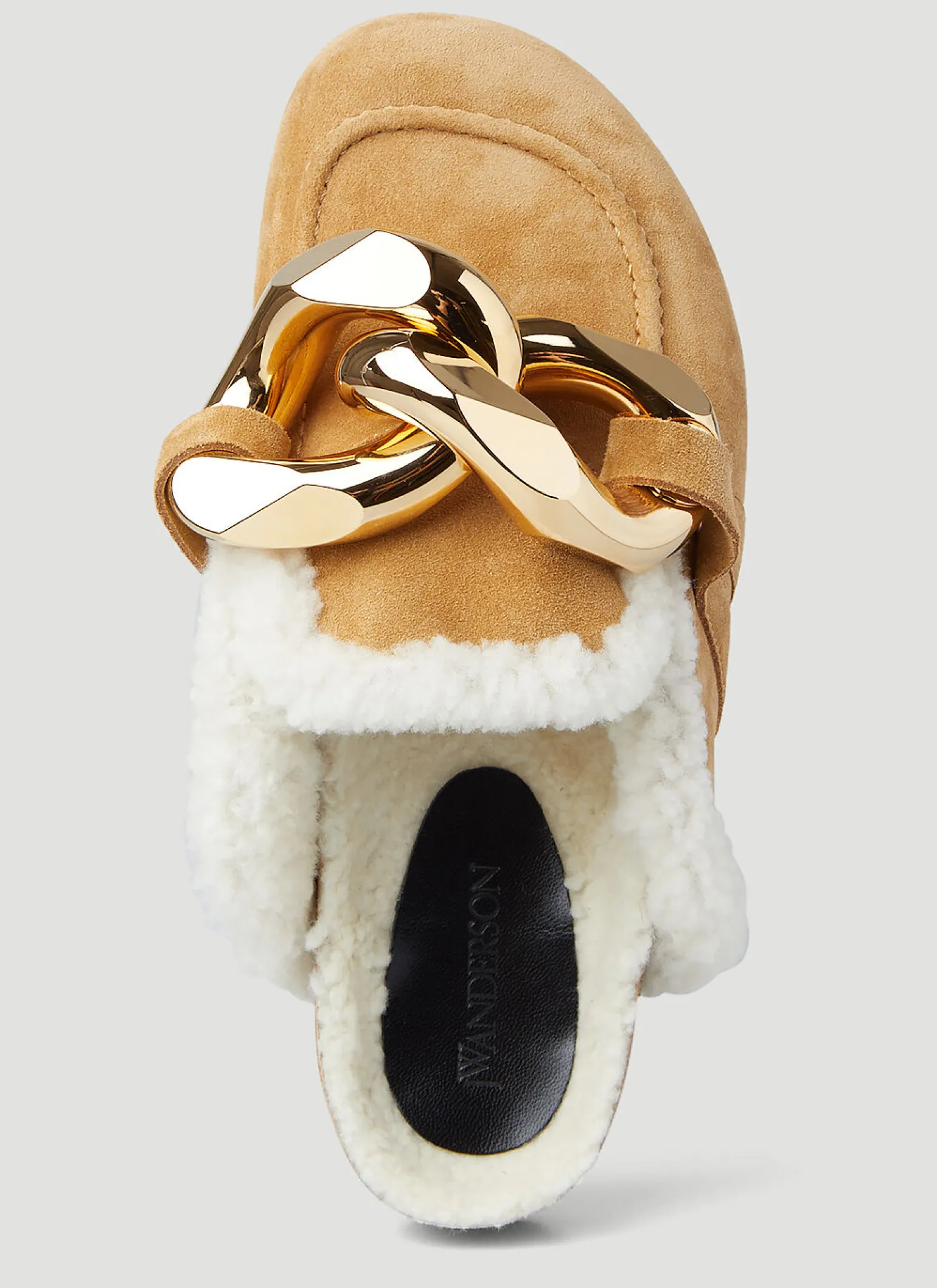 Chain Shearling Loafers