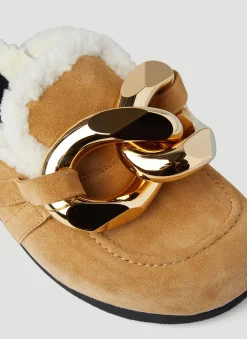Chain Shearling Loafers