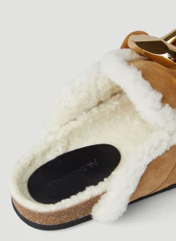Chain Shearling Loafers