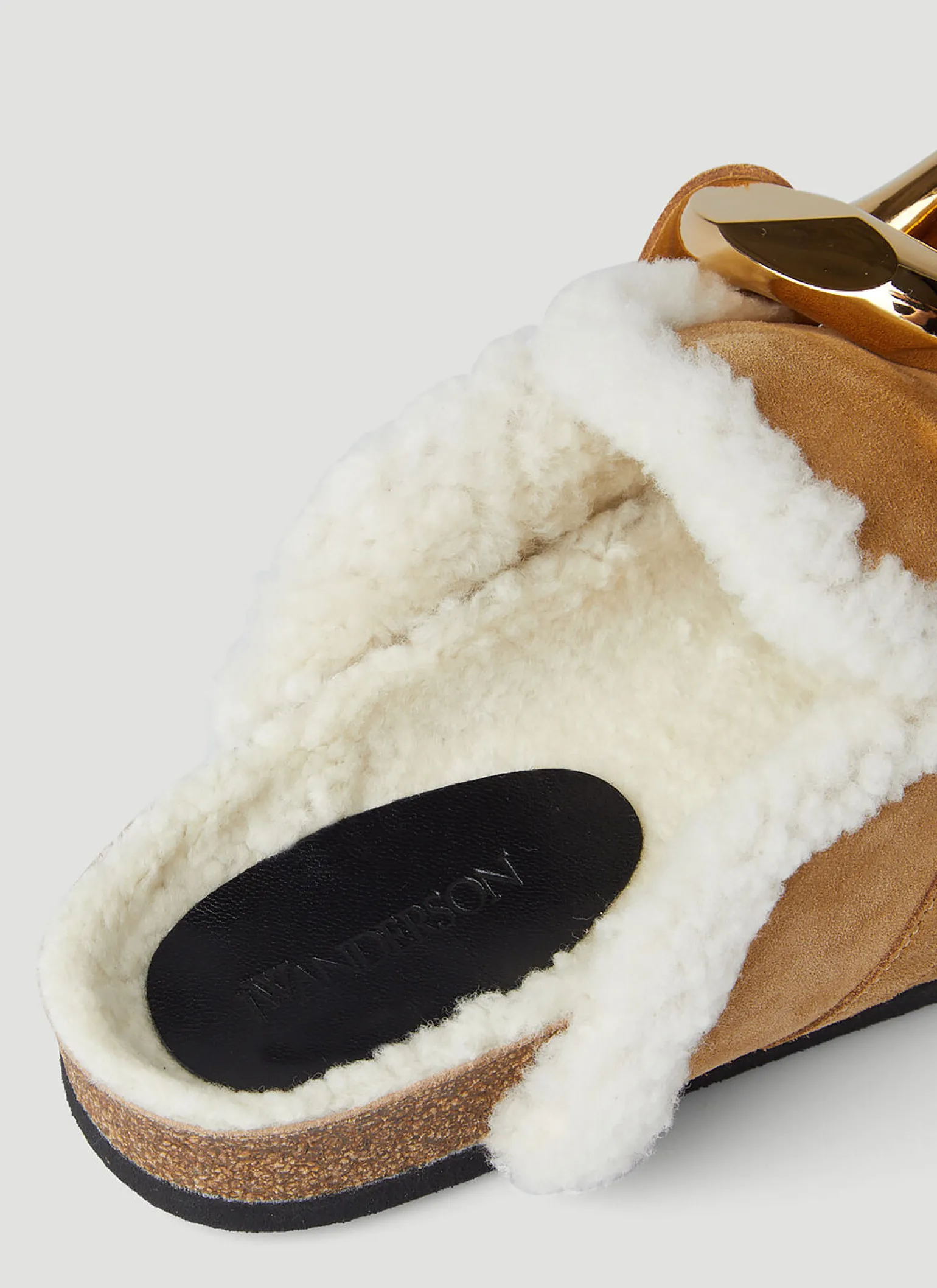 Chain Shearling Loafers