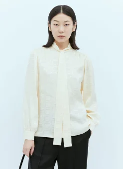 Chained Gg Jacquard Silk Shirt