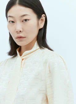 Chained Gg Jacquard Silk Shirt