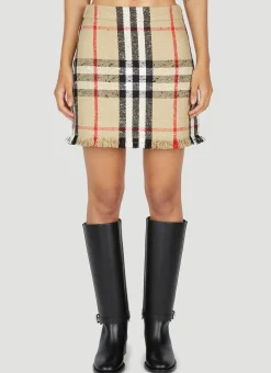 Check Boucle Mini Skirt