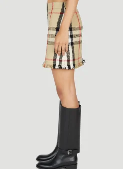 Check Boucle Mini Skirt