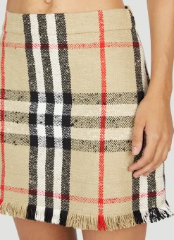 Check Boucle Mini Skirt