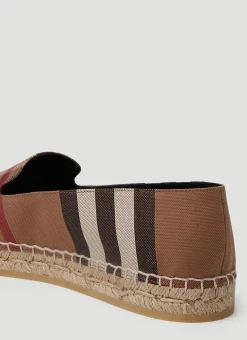 Check Espadrille Flats