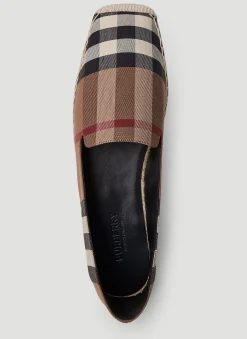 Check Espadrille Flats