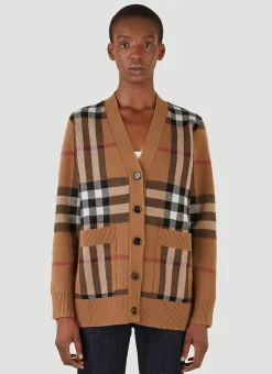 Check Knit Cardigan