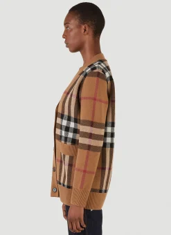 Check Knit Cardigan