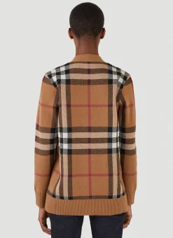 Check Knit Cardigan