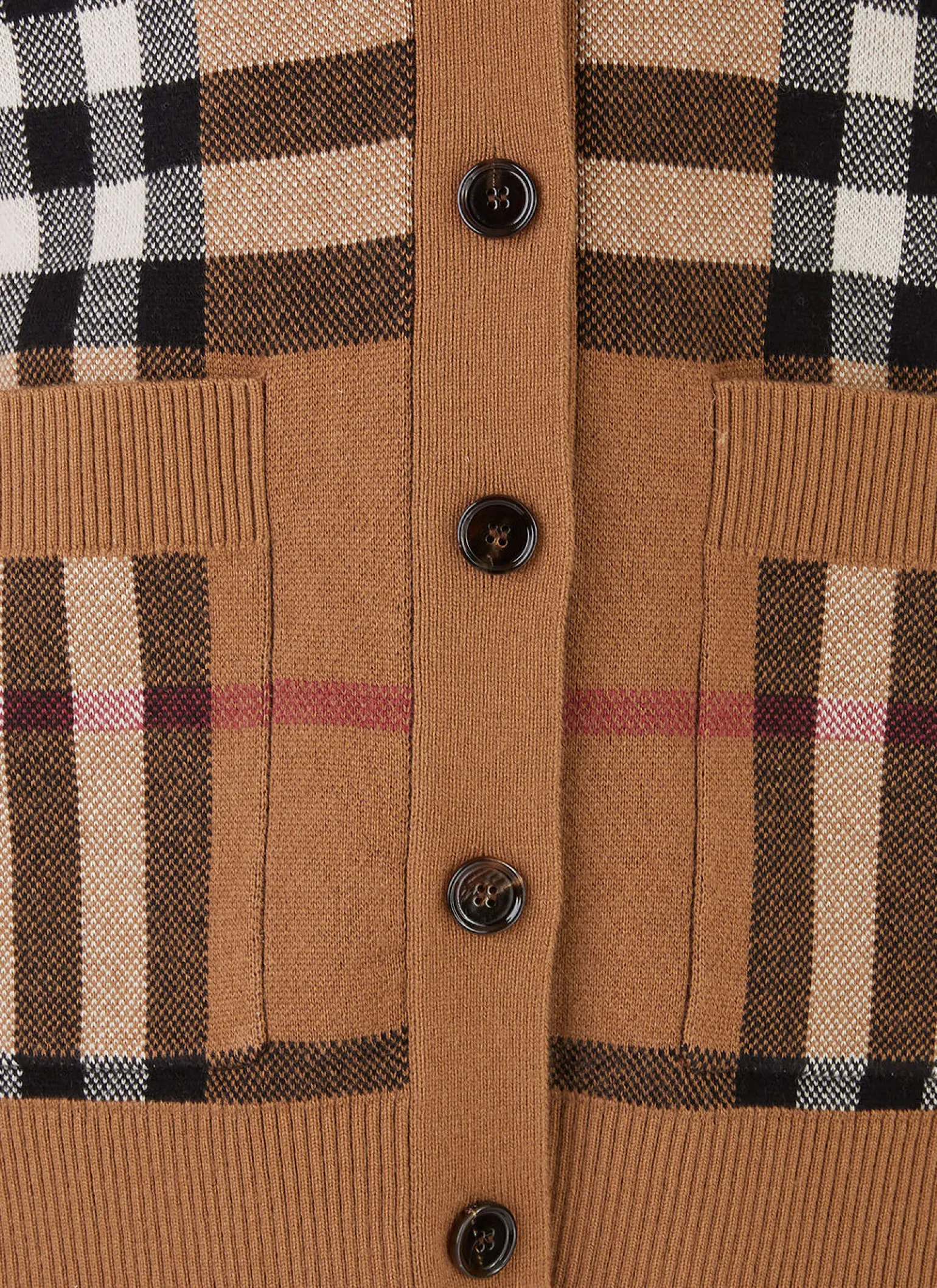 Check Knit Cardigan