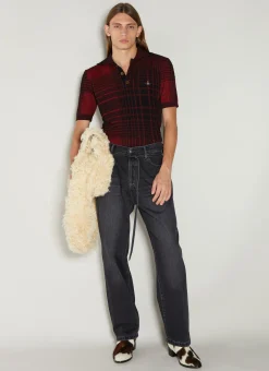 Check Knit Polo Shirt