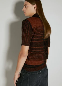 Check Knit Polo Shirt