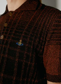 Check Knit Polo Shirt