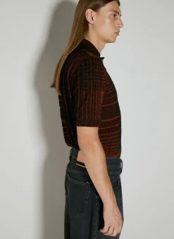 Check Knit Polo Shirt