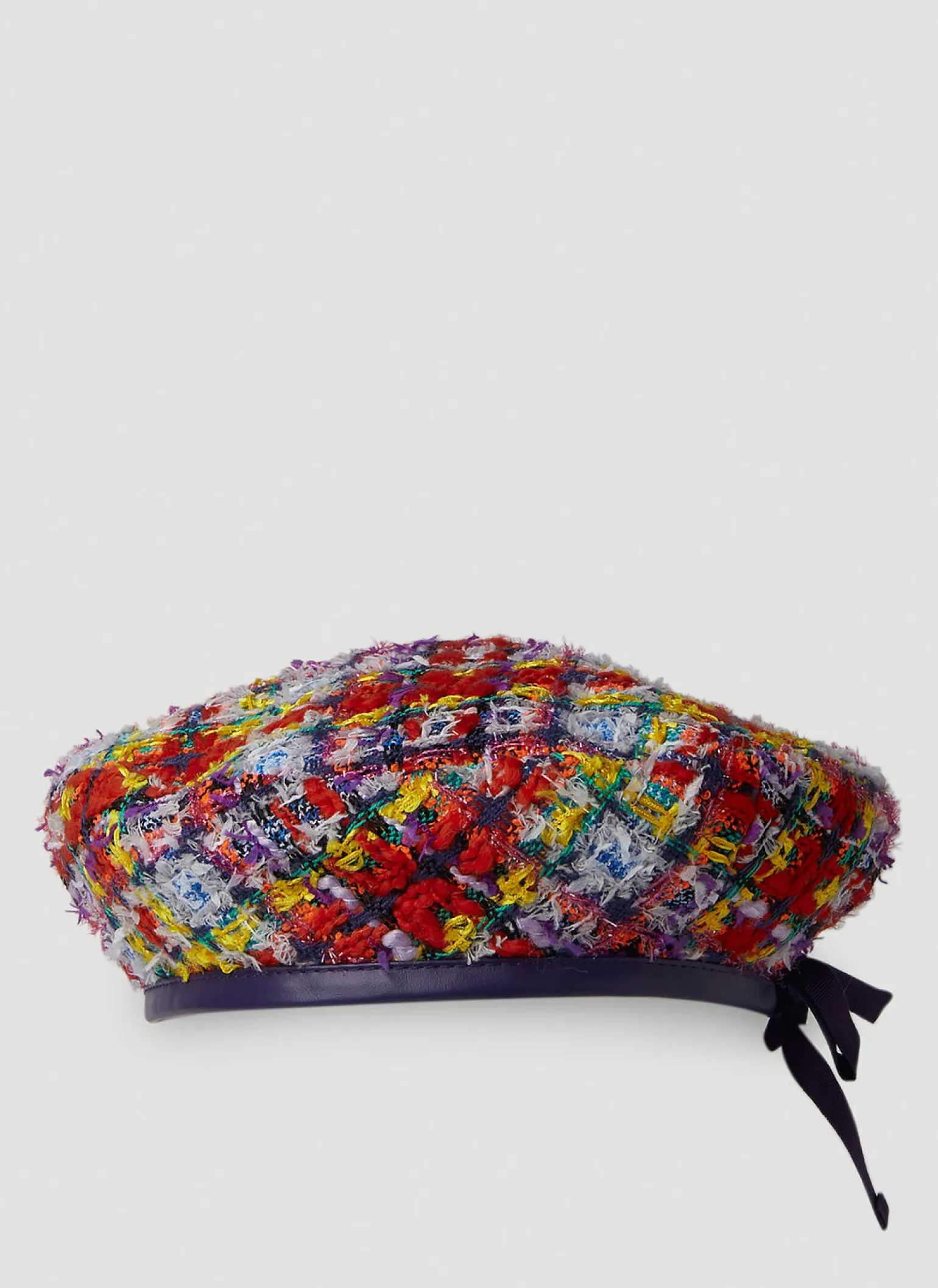 Check Lame Tweed Beret